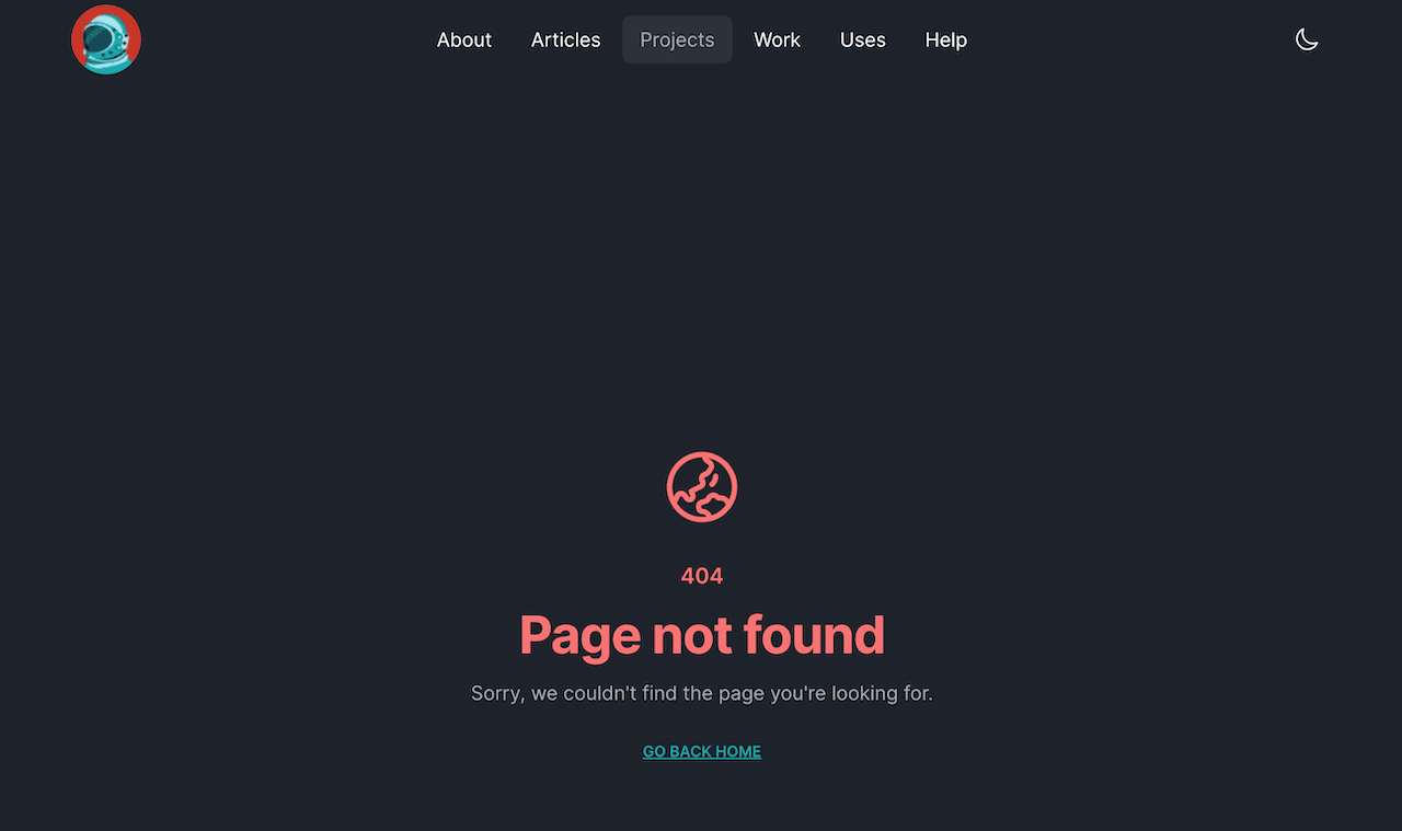Screenshot Page 404 Screenshot Page 404