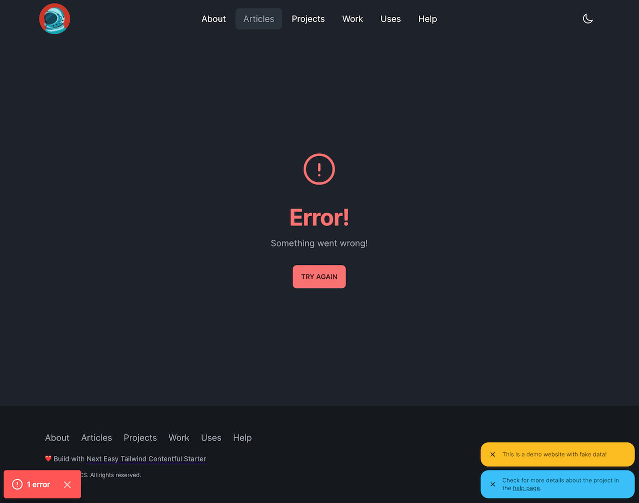 Screenshot Error Page Screenshot Error Page