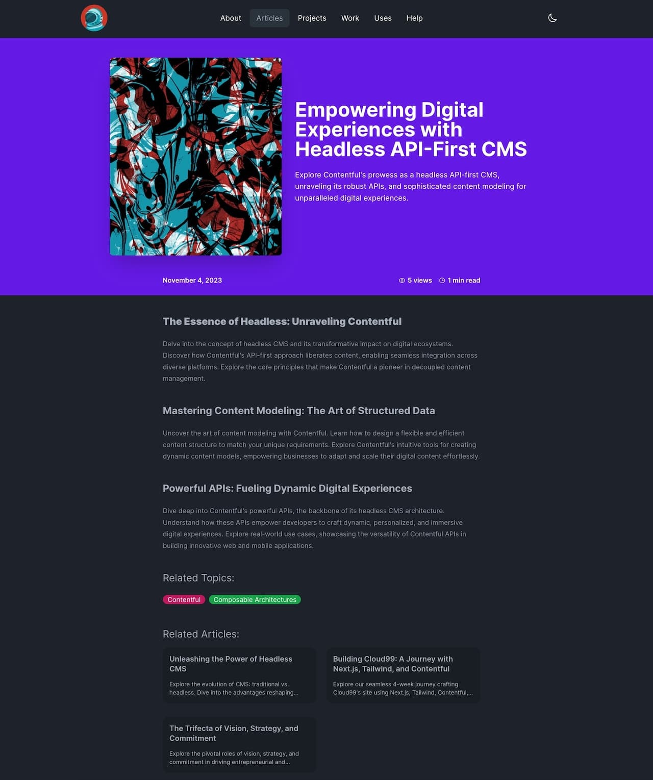 Article Detail Page Article Detail Page