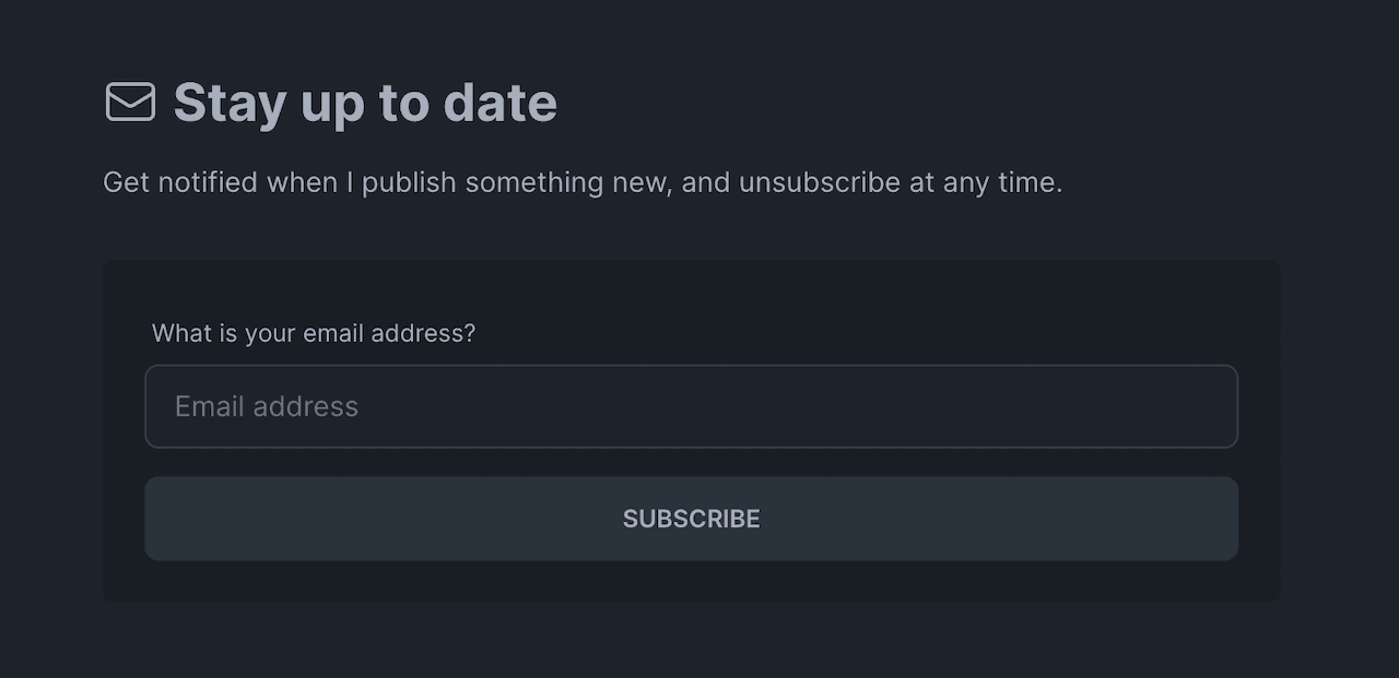 newsletter form newsletter form