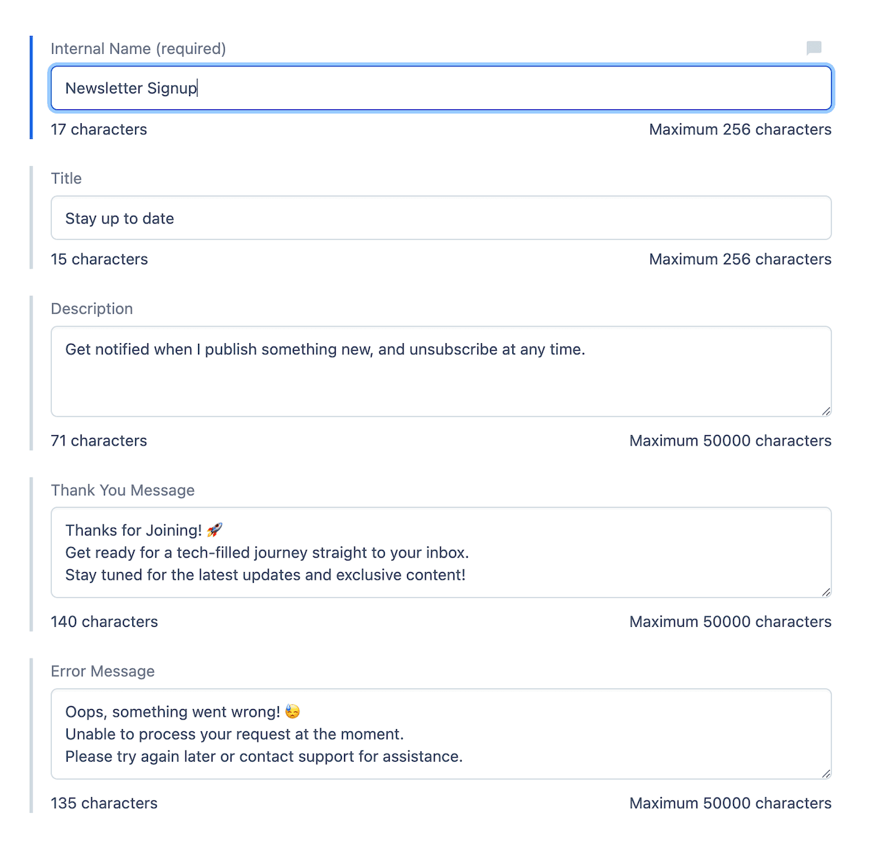 Newsletter Content Model Newsletter Content Model